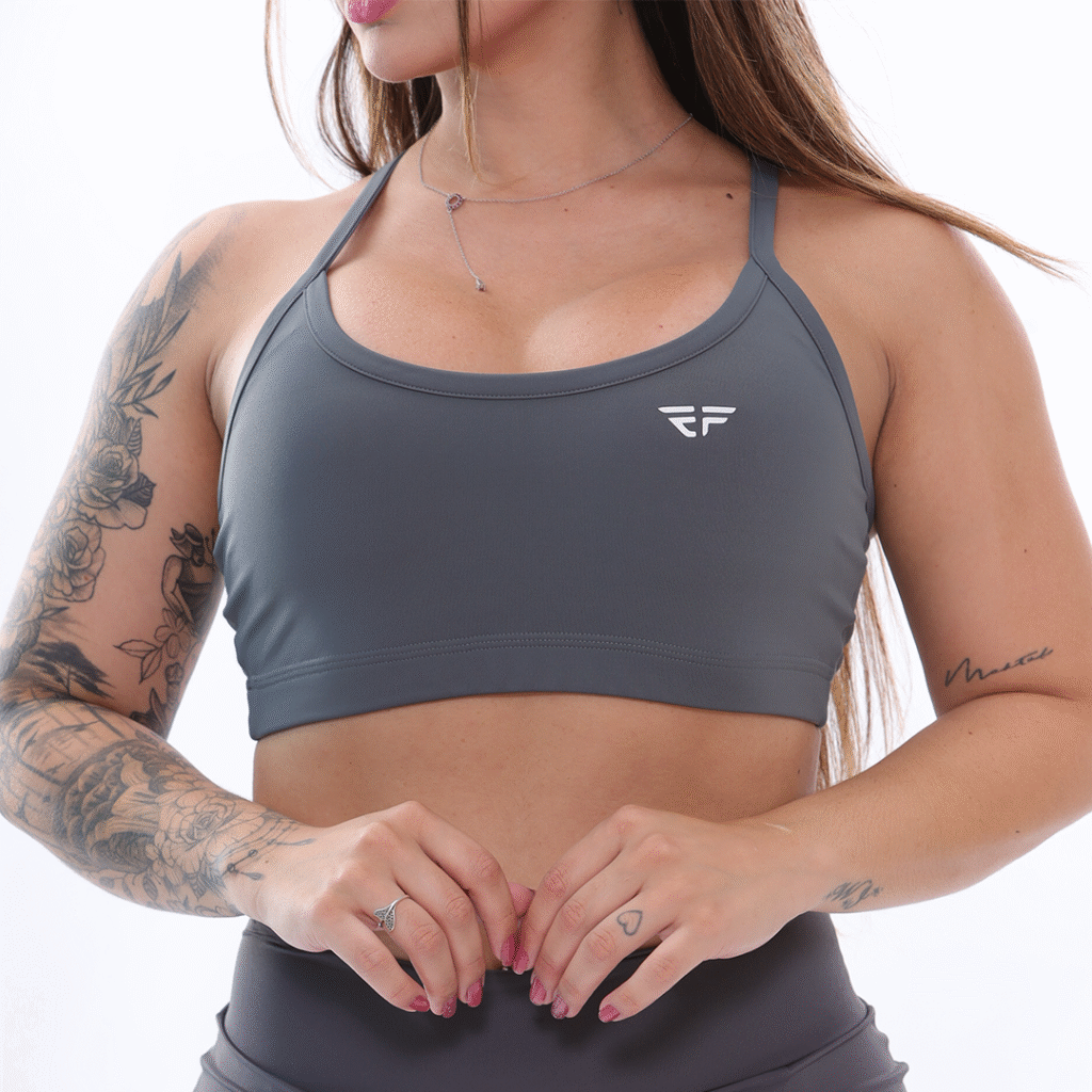 Top Fitness Com Bojo Corrida  Academia Treino - Cinza, GG 48-50