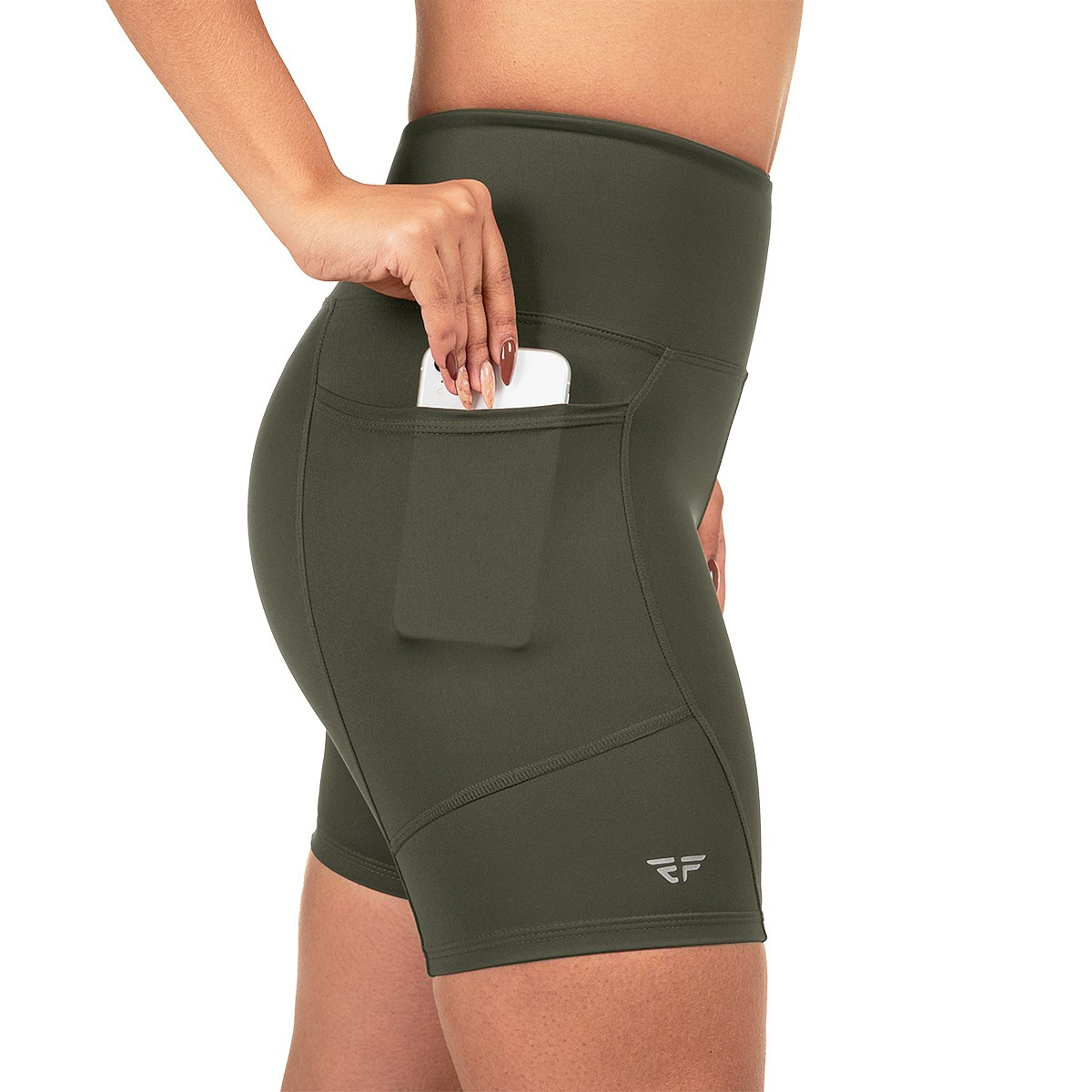 Short Com Bolso Para Corrida Academia Feminino Compressão
