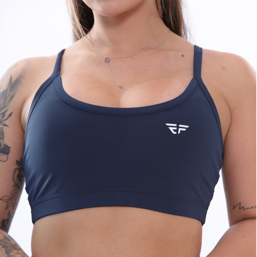 Top Fitness Com Bojo Corrida  Academia Treino - Azul Marinho, G 44-46